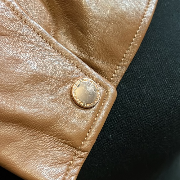 Butterscotch leather jacket. Snap button up - Picture 10 of 10